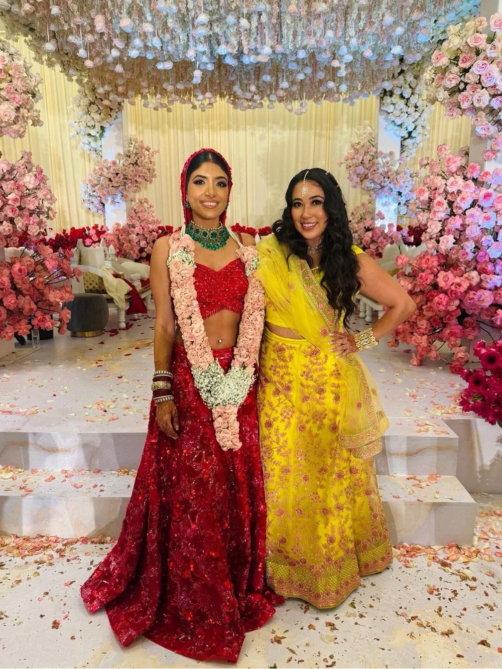 Yellow Embroidered Women's Skirt with Lehenga